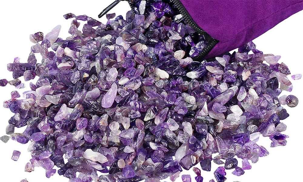 natural tumbled amethyst crystal