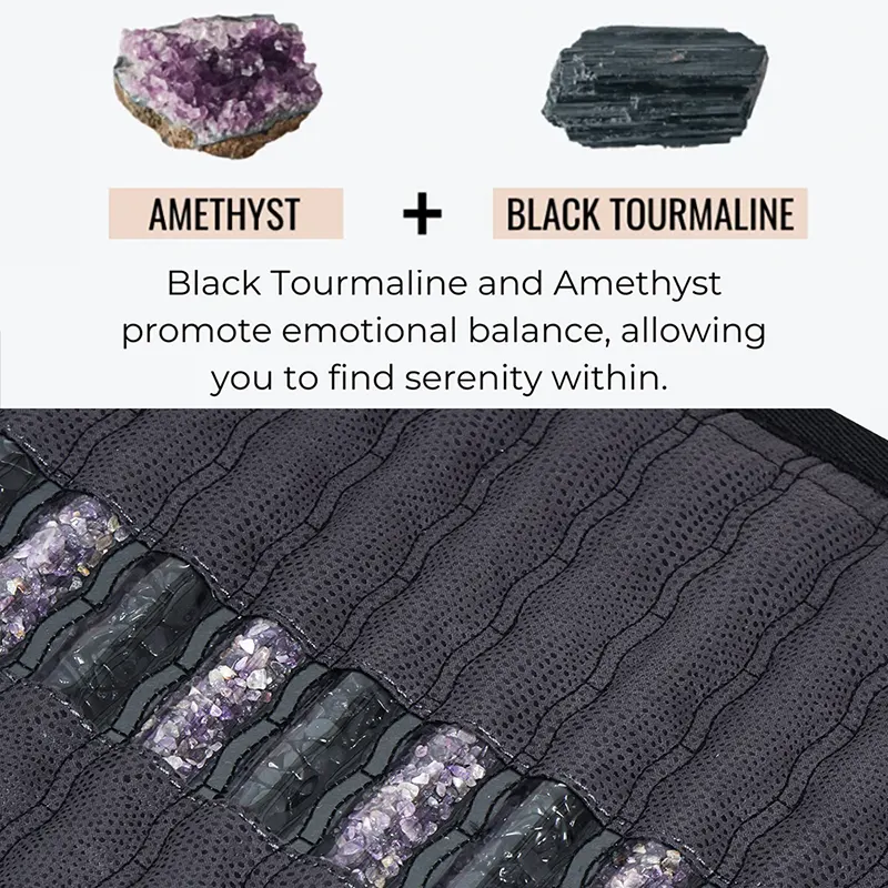 small infrared heating pad with amethyst and tourmaline